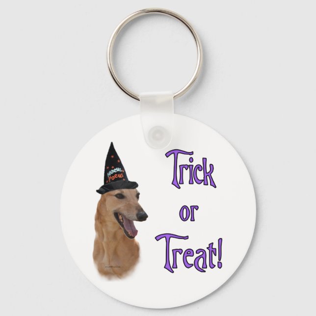 Greyhound (rot) Trick Schlüsselanhänger (Vorderseite)