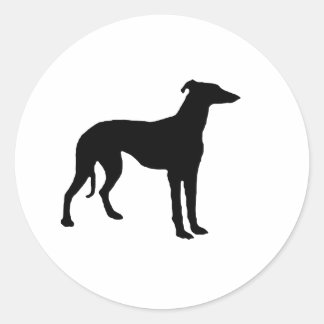 Greyhound Runder Aufkleber