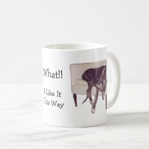 Greyhound schlafen im Sessel Funny  Kaffeetasse