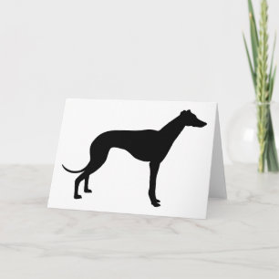 Greyhound-Silhouette Karte