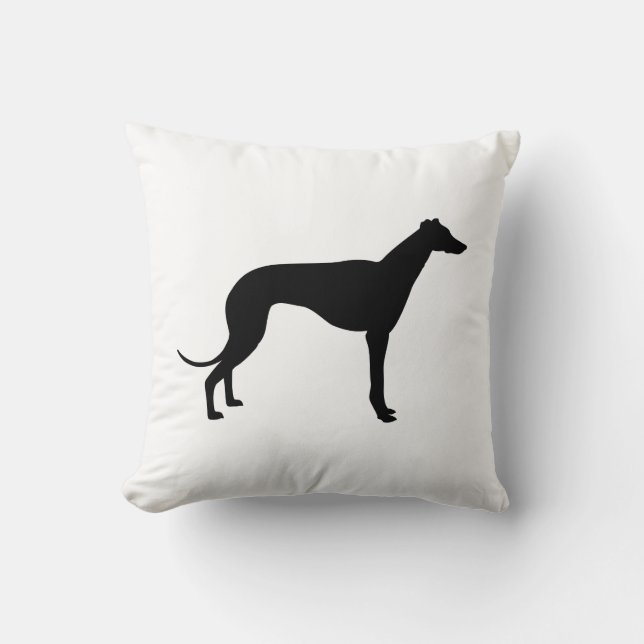 Greyhound-Silhouette Kissen (Vorderseite)