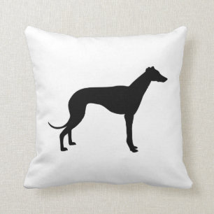 Greyhound-Silhouette Kissen