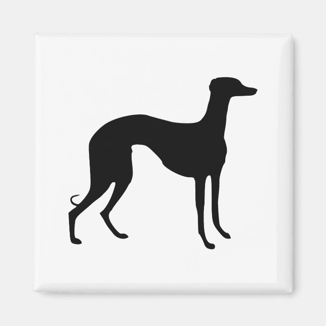 Greyhound-Silhouette Magnet (Vorne)