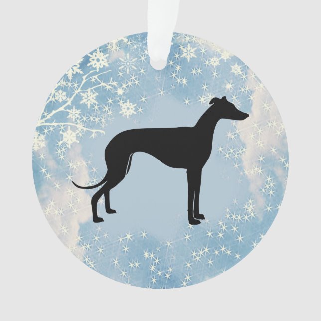 Greyhound-Silhouette Ornament (Vorderseite)
