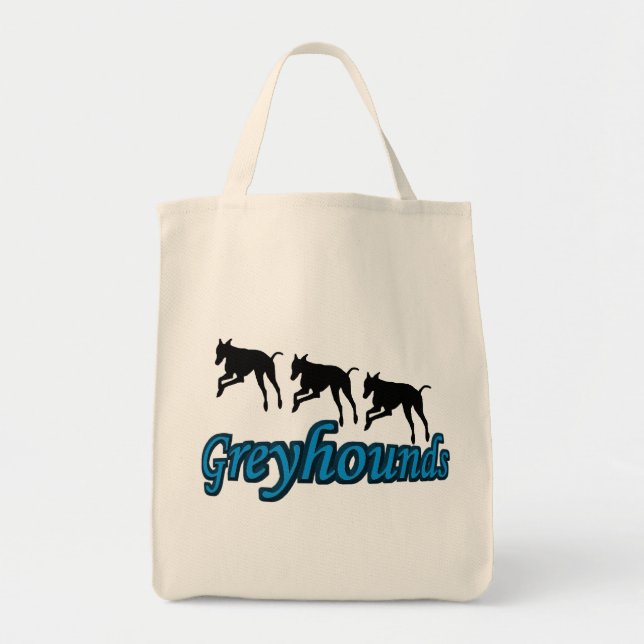 Greyhound-Silhouette Tragetasche (Vorne)