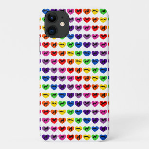 Greyhound Silhouetten Rainbow Hearts Case-Mate iPhone Hülle
