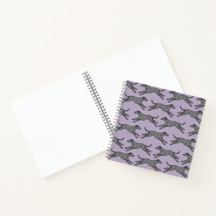 Greyhound Spiral Bound Notebook Notizbuch
