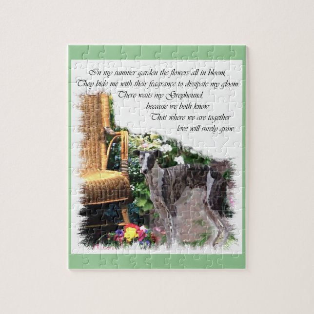 Greyhound Summer Garden Puzzle (Vertikal)