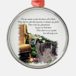 Greyhound Summer Garden Silbernes Ornament