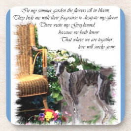 Greyhound Summer Garden Untersetzer