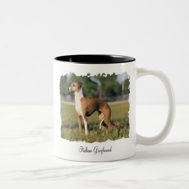 Greyhound-Tasse Zweifarbige Tasse (Rechts)