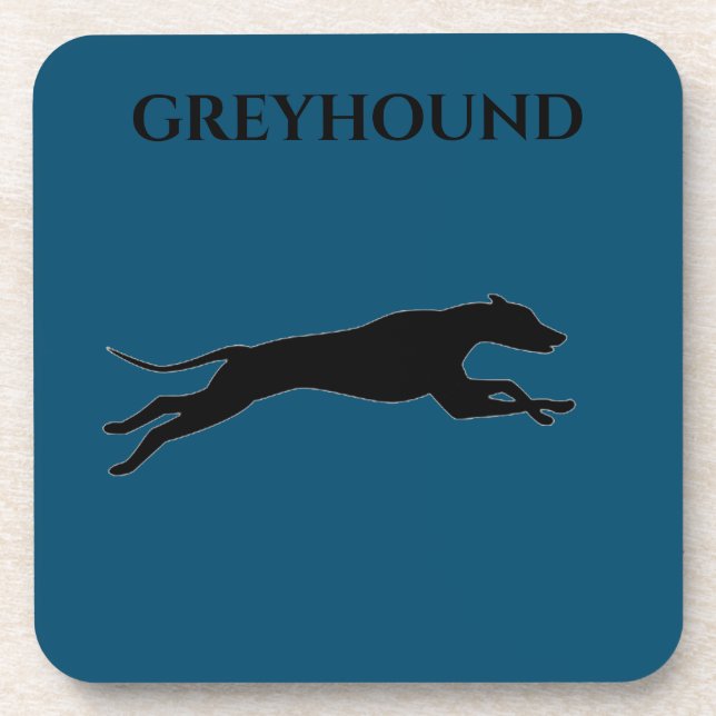 GREYHOUND Untersetzer mit Korkrückenfleisch Set. (Vorderseite)
