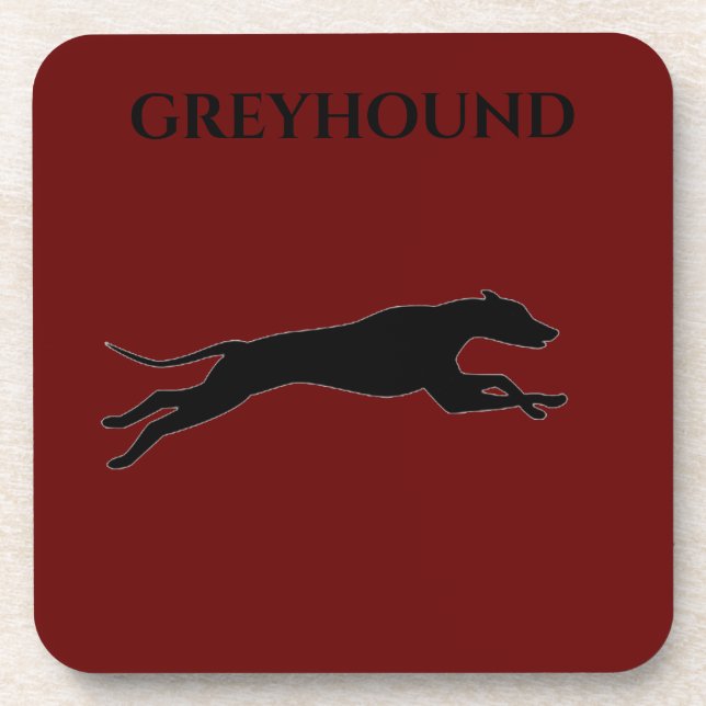 GREYHOUND Untersetzer mit Korkrückenfleisch Set. (Vorderseite)