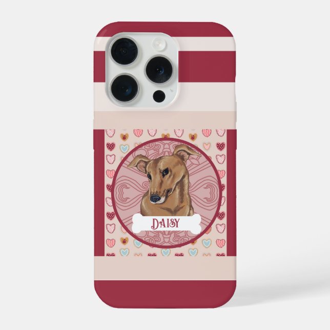 Greyhound Valentine Heart iPhone 11 Pro Case  Hülle (Rückseite)