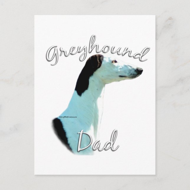 Greyhound-Vater 2 Postkarte (Vorderseite)