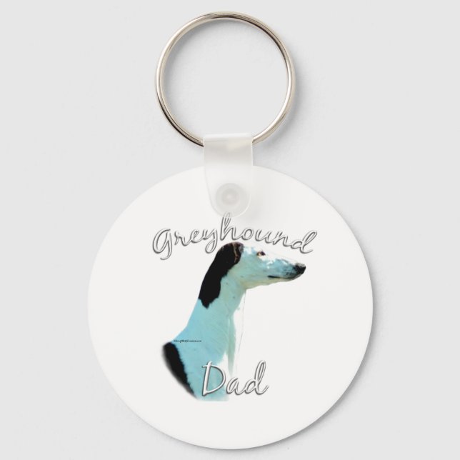 Greyhound-Vater 2 Schlüsselanhänger (Vorderseite)