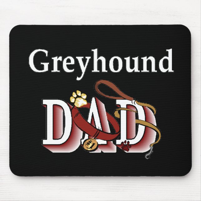 Greyhound Vater Geschenke Mousepad (Vorne)