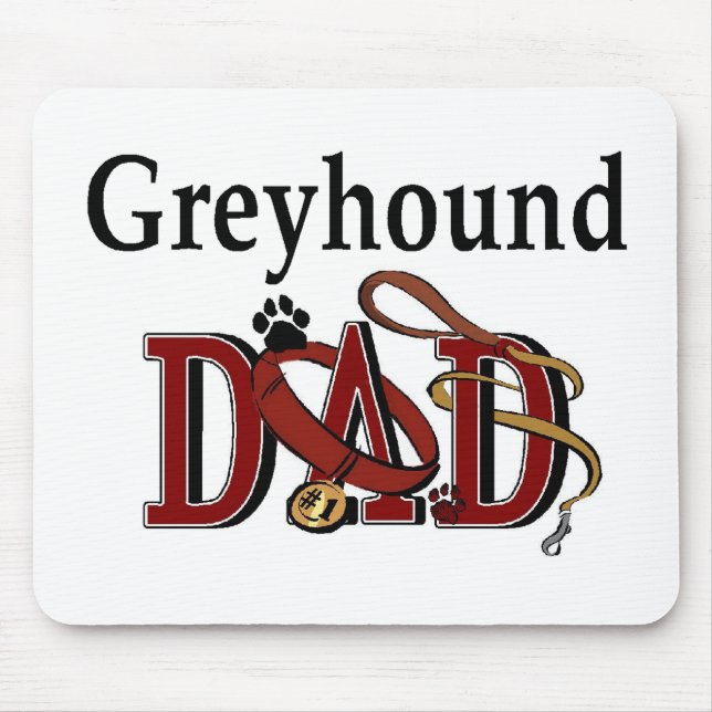 Greyhound Vater Geschenke Mousepad (Vorne)