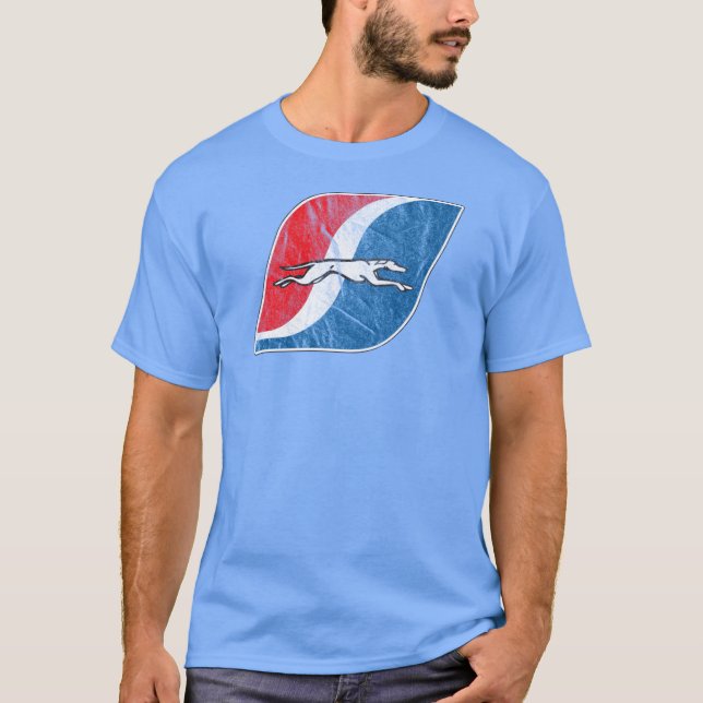 Greyhound Vintage Bus Line Mädchen T-Shirt (Vorderseite)