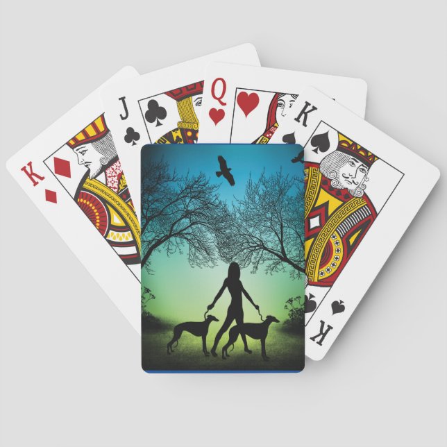 Greyhound Walks Spielkarten (Rückseite)