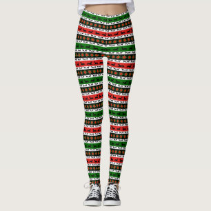 Greyhound Weihnachts-Silhouetten  Leggings