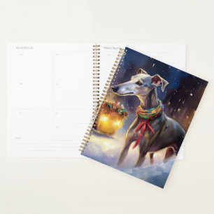 Greyhound Weihnachtsfeiertag Planer