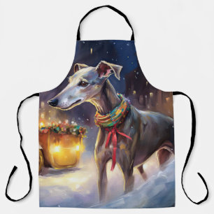Greyhound Weihnachtsfeiertag Schürze