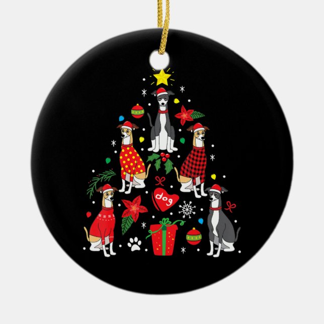 Greyhound Weihnachtsschmuck Mama (Vorne)