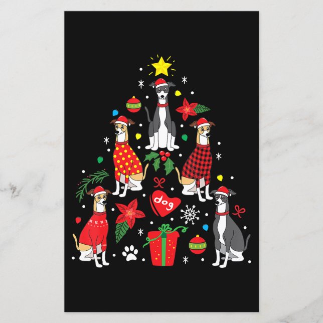 Greyhound Weihnachtsschmuck Mama (Vorderseite)