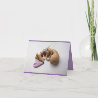 Greyhound Whippet Fawn Angel Card Feiertagskarte
