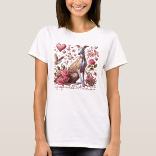 Greyhound Whippet Iggy Galgo Dog Romantisch T-Shirt