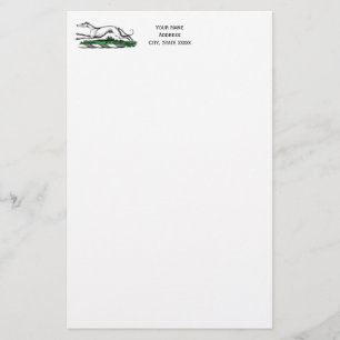 Greyhound Whippet Running Heraldic Wappen Emblem Briefpapier