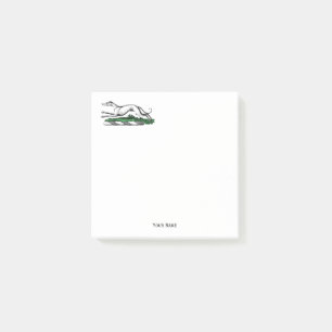 Greyhound Whippet Running Heraldic Wappen Emblem Post-it Klebezettel