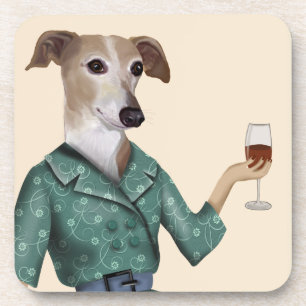 Greyhound Wine Snob Getränkeuntersetzer