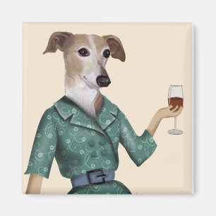 Greyhound Wine Snob Magnet