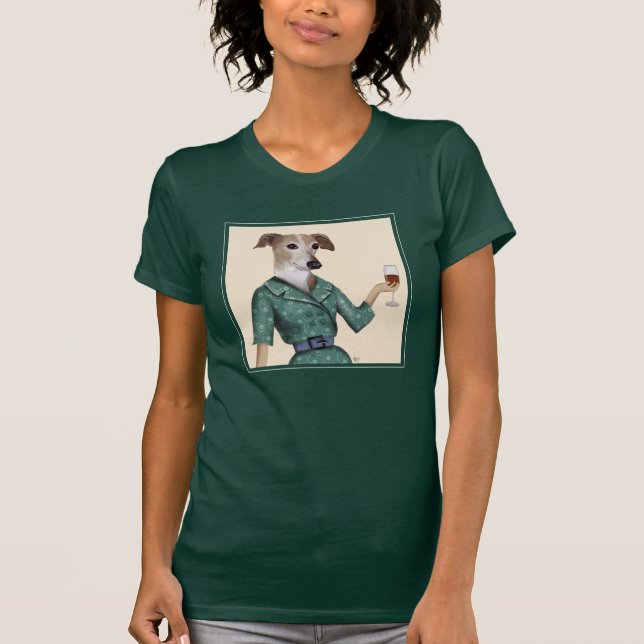 Greyhound Wine Snob T-Shirt (Vorderseite)