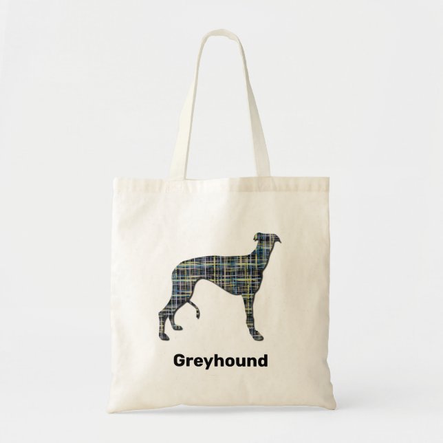 Greyhound Yellow & Blue Grilllinien Tragetasche (Vorne)