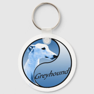 Greyhound Yin und Yang Schlüsselanhänger