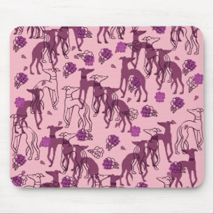 Greyhounds Garden Artwork Greyhound Rose Mousepad