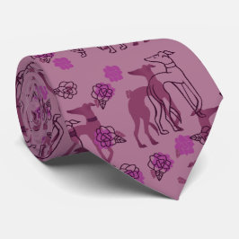 Greyhounds Liebe Rosa Galgos Doggo Krawatte