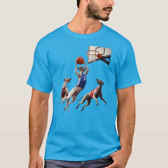 Greyhounds Playing basketball T-Shirt (Vorderseite)