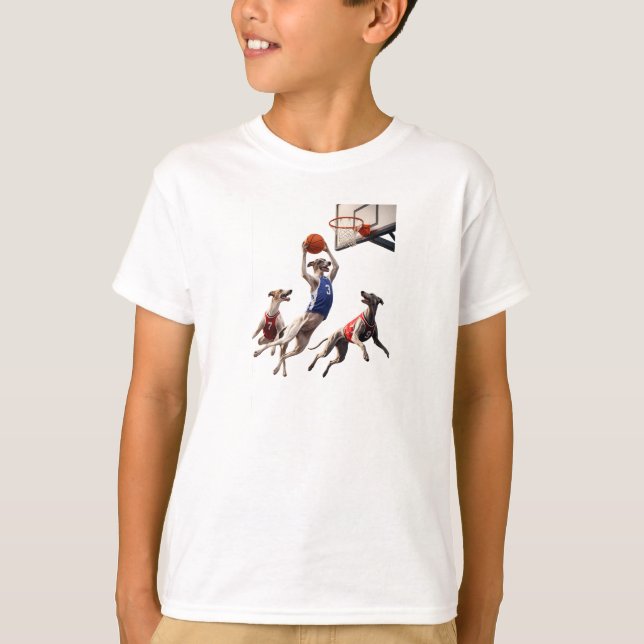 Greyhounds playing basketball T-Shirt (Vorderseite)