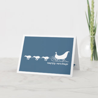 Greyhounds Pulling Santa's Sleigh Feiertagskarte