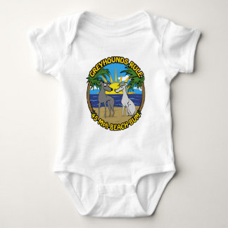 GREYHOUNDS RULE 45 Mph BEACH BUM Baby Strampler