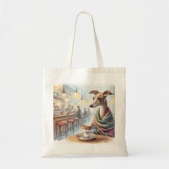 Greyhound's Tea Time Tote Tasche (Vorne)