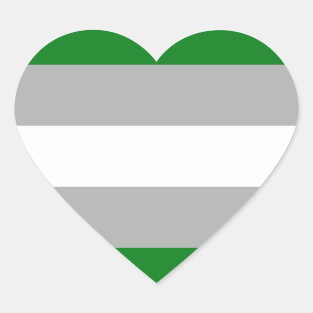 Greyromantischer Stolz Herz-Aufkleber (Vorderseite)