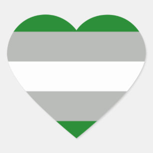 Greyromantischer Stolz Herz-Aufkleber