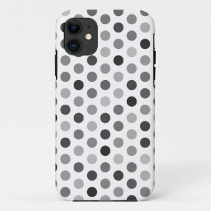 Greyscale Polka-Punkt-gemusterter Kasten iPhone 11 Hülle