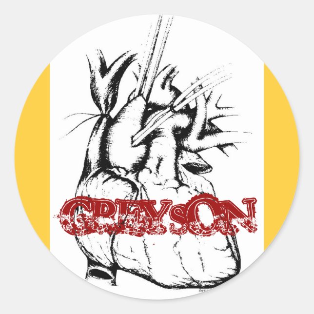 Greyson Heart Sticker (Vorderseite)