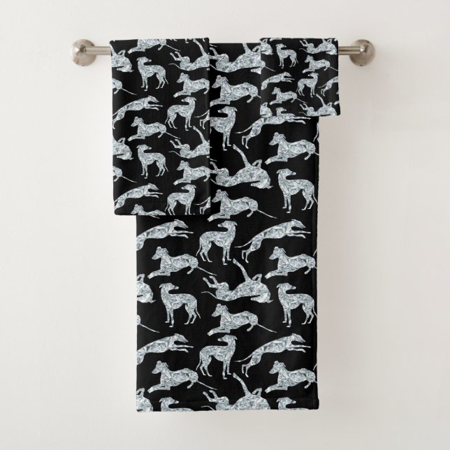 Greyt Diamond Greyhounds Badhandtuch Set (Insitu)